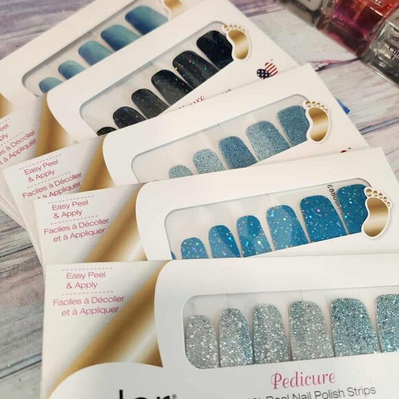 Color Street Other - Retired Color Street- Blue Pedicure bundle